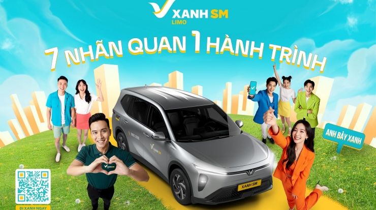 Xanh sm ra mắt dịch vụ taxi điện 7 chỗ cao cấp xanh sm limo